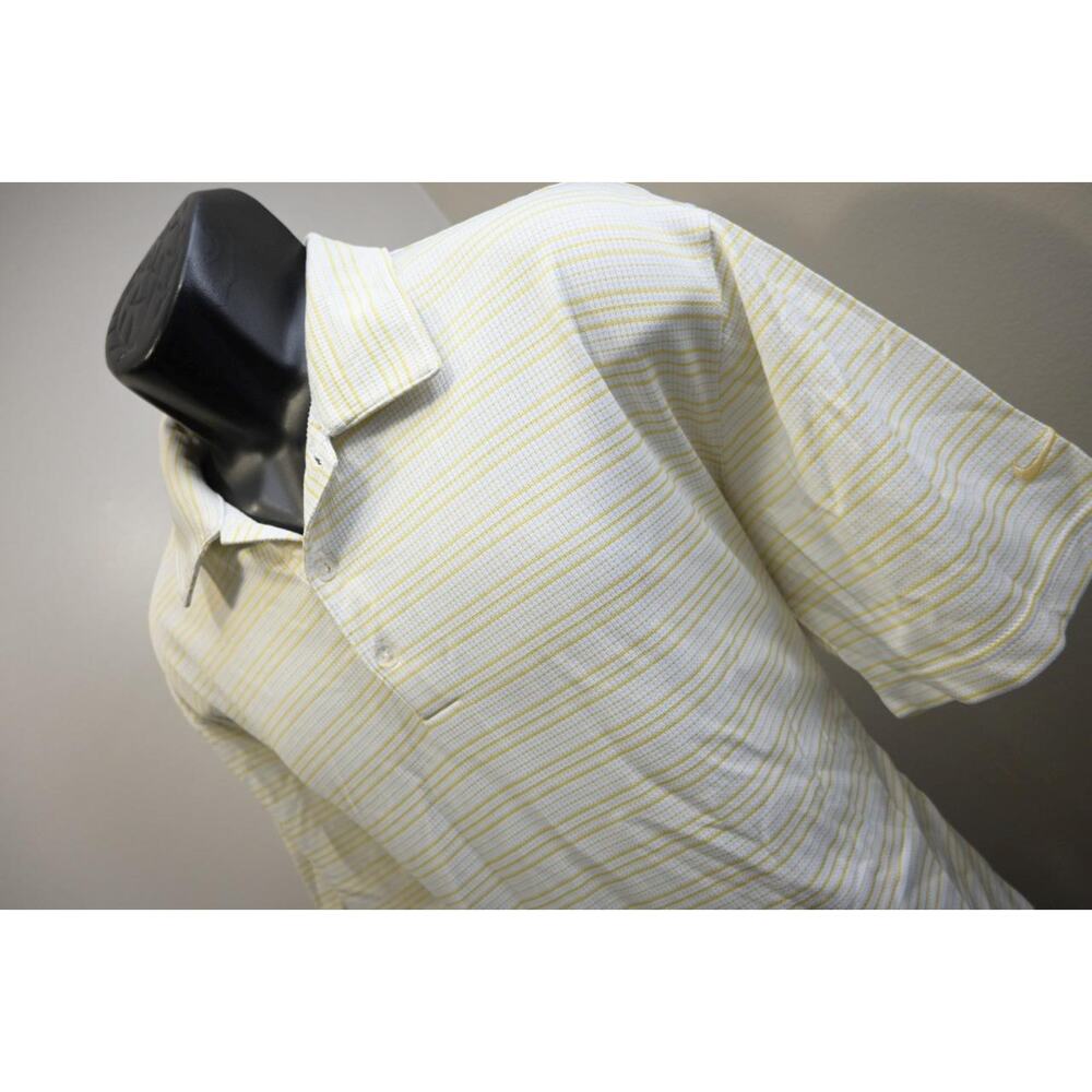 Nike Golf Polo Dri Fit Athletic Performance Striped Shirt Mens Size Large